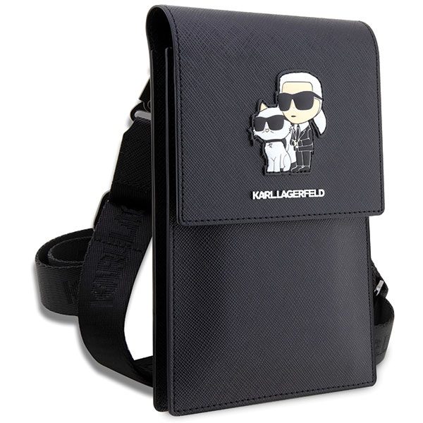 326113_oryg Karl Lagerfeld handbag for phone KLWBSAKCPMK black hardcase Phone Pounch Universal Saffiano K&C NFT
