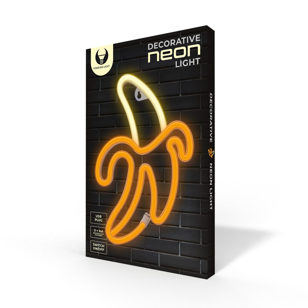 326268_oryg Neon LED Light BANANA white yellow Bat + USB FLNE10 Forever Light