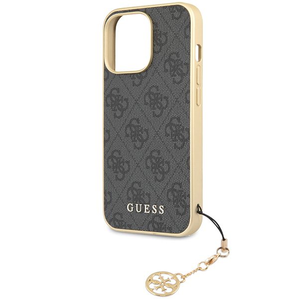 328546_oryg Guess case for iPhone 14 Pro 6,7" GUHCP14XGF4GGR grey HC PU 4G Charm