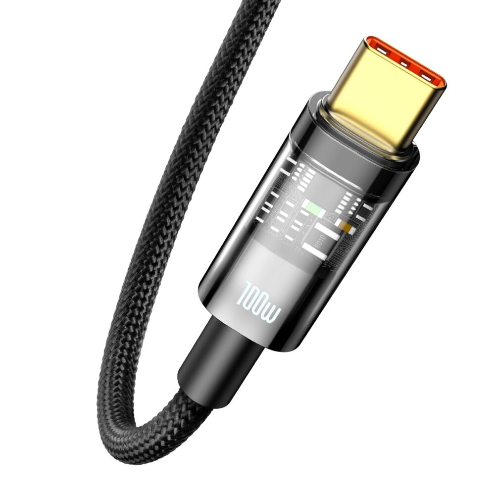 329526_oryg Baseus cable Explorer USB - USB-C 1,0 m black auto power off 100W