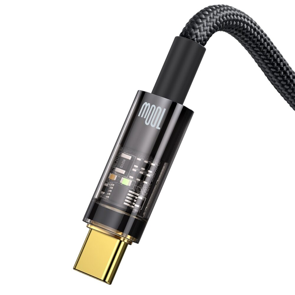 329527_oryg Baseus cable Explorer USB - USB-C 1,0 m black auto power off 100W