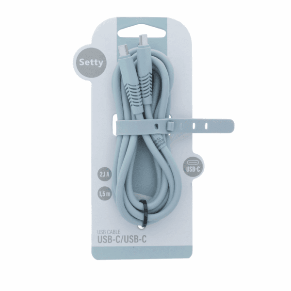 331716_oryg Setty cable USB-C - USB-C 1,5 m 2,1A KSC-C-1.523 niebieski