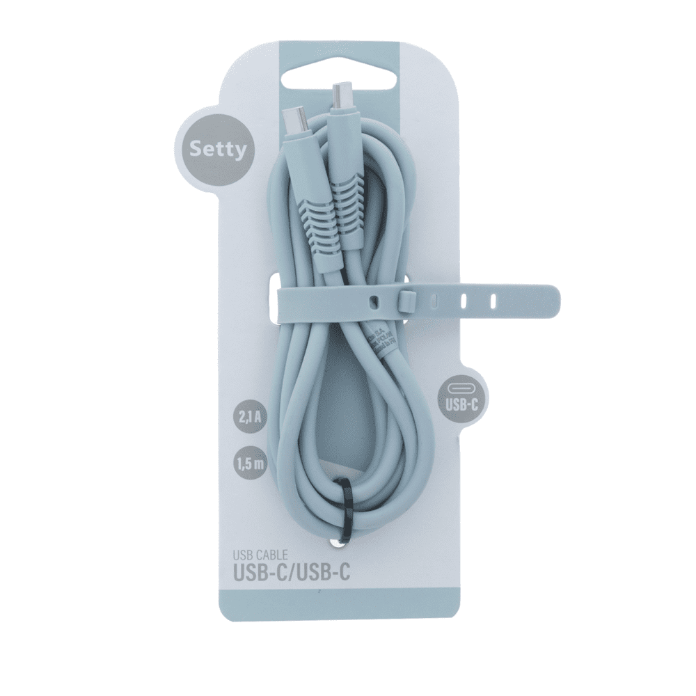 331716_oryg Setty cable USB-C - USB-C 1,5 m 2,1A KSC-C-1.523 niebieski