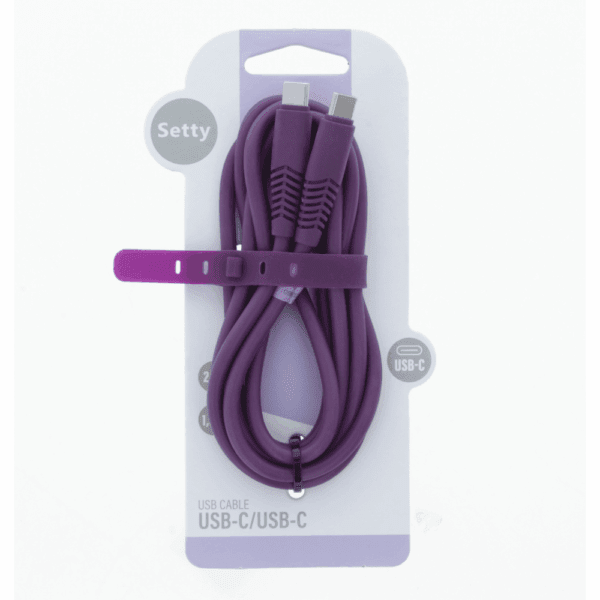 331718_oryg Setty cable USB-C - USB-C 1,5 m 2,1A KSC-C-1.5219 purple