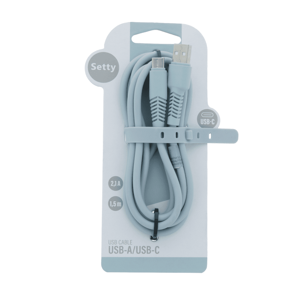331757_oryg Setty cable USB - USB-C 1,5 m 2,1A KSA-C-1.523 blue