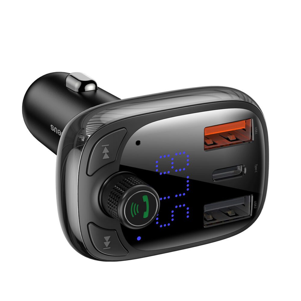 Baseus transmiter FM T Shaped S-13 Bluetooth MP3 car charger black