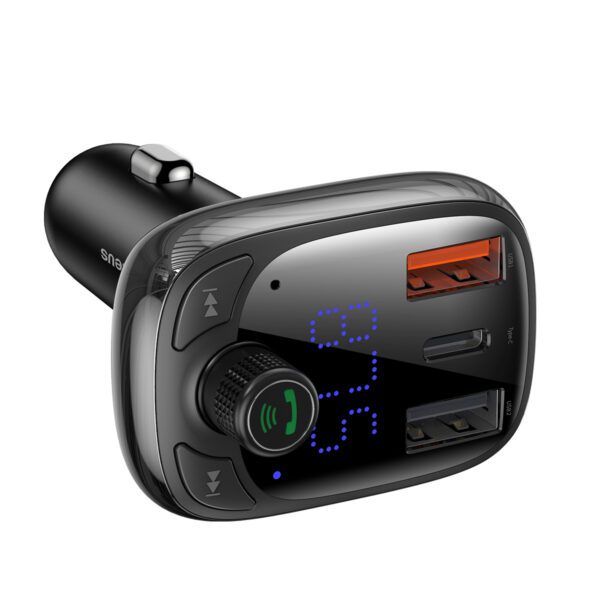 Baseus transmiter FM T Shaped S-13 Bluetooth MP3 car charger black
