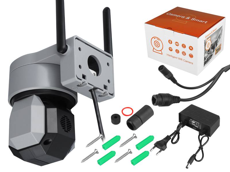 Internet Rotary Exterior Camera IP socket E27 IP65 PTZ 5Mpix 230V SMART LTC VISION