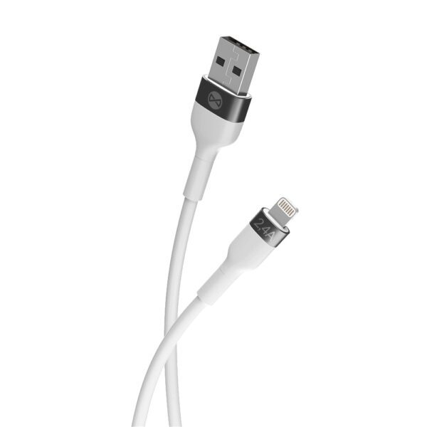 Forever Flexible cable USB - Lightning 1,0 m 2.4A white