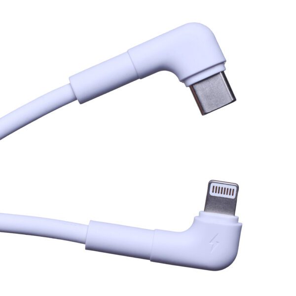337255_oryg Maxlife MXUC-09 angle cable USB-C - Lightning 1,0 m 27W white