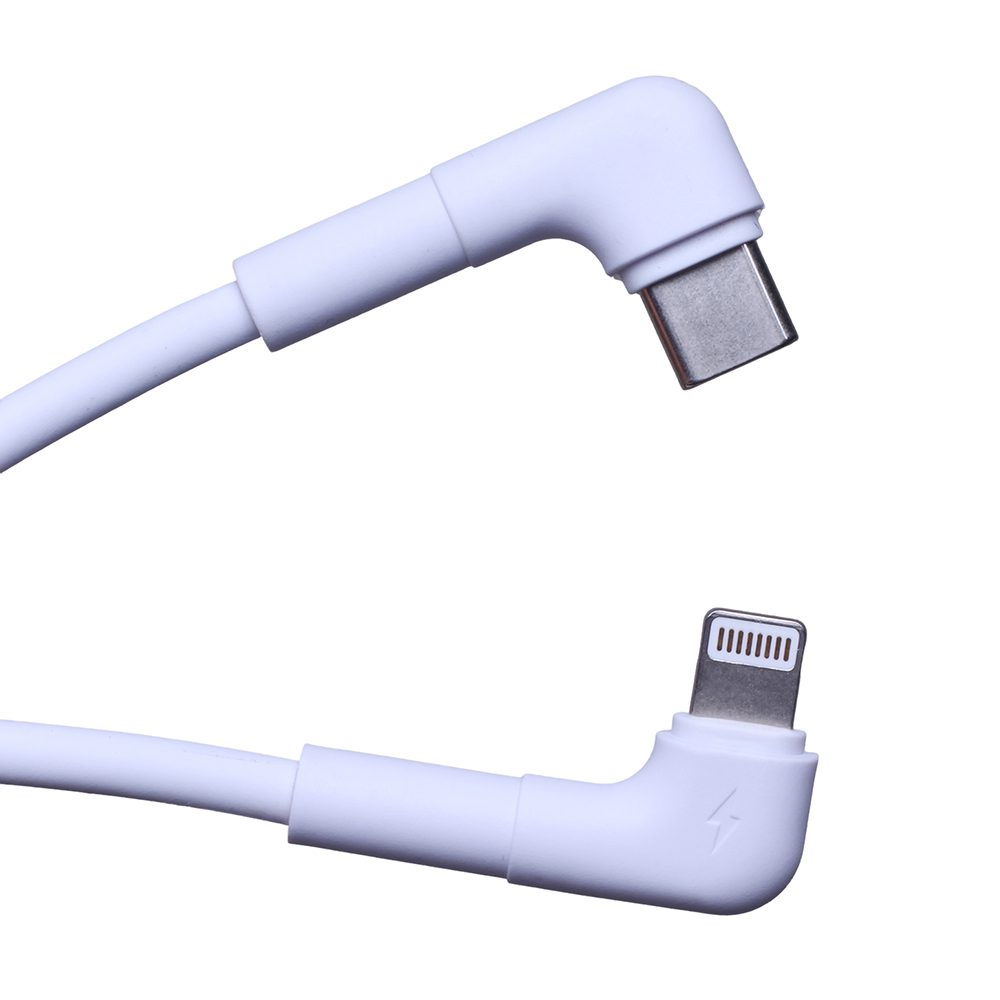 337255_oryg Maxlife MXUC-09 angle cable USB-C - Lightning 1,0 m 27W white