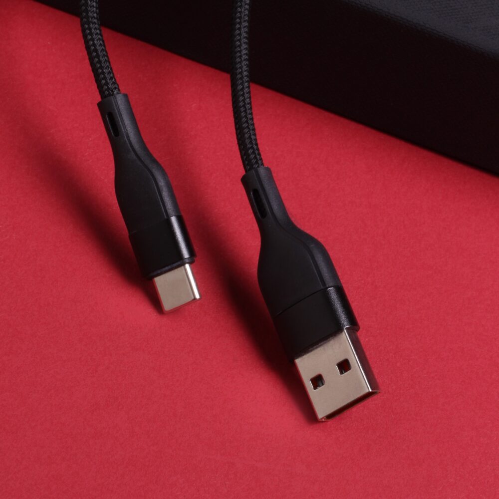 337463_oryg Maxlife MXUC-07 cable USB - USB-C 1,0 m 3A black nylon
