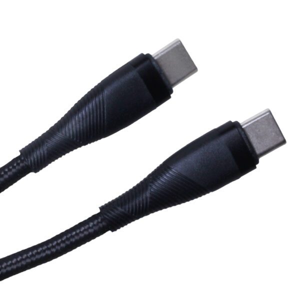 337486_oryg Maxlife MXUC-08 cable USB-C - USB-C 1,0 m 100W black nylon