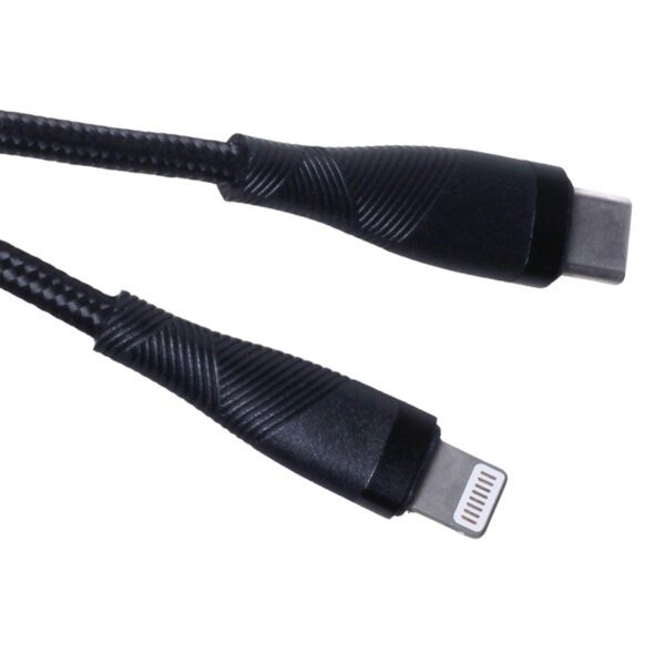 337487_oryg Maxlife MXUC-08 cable USB-C - Lightning 1,0 m 27W black nylon