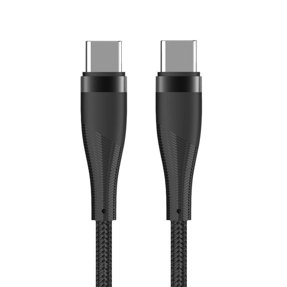 337514_oryg Maxlife MXUC-08 cable USB-C - USB-C 1,0 m 60W black nylon