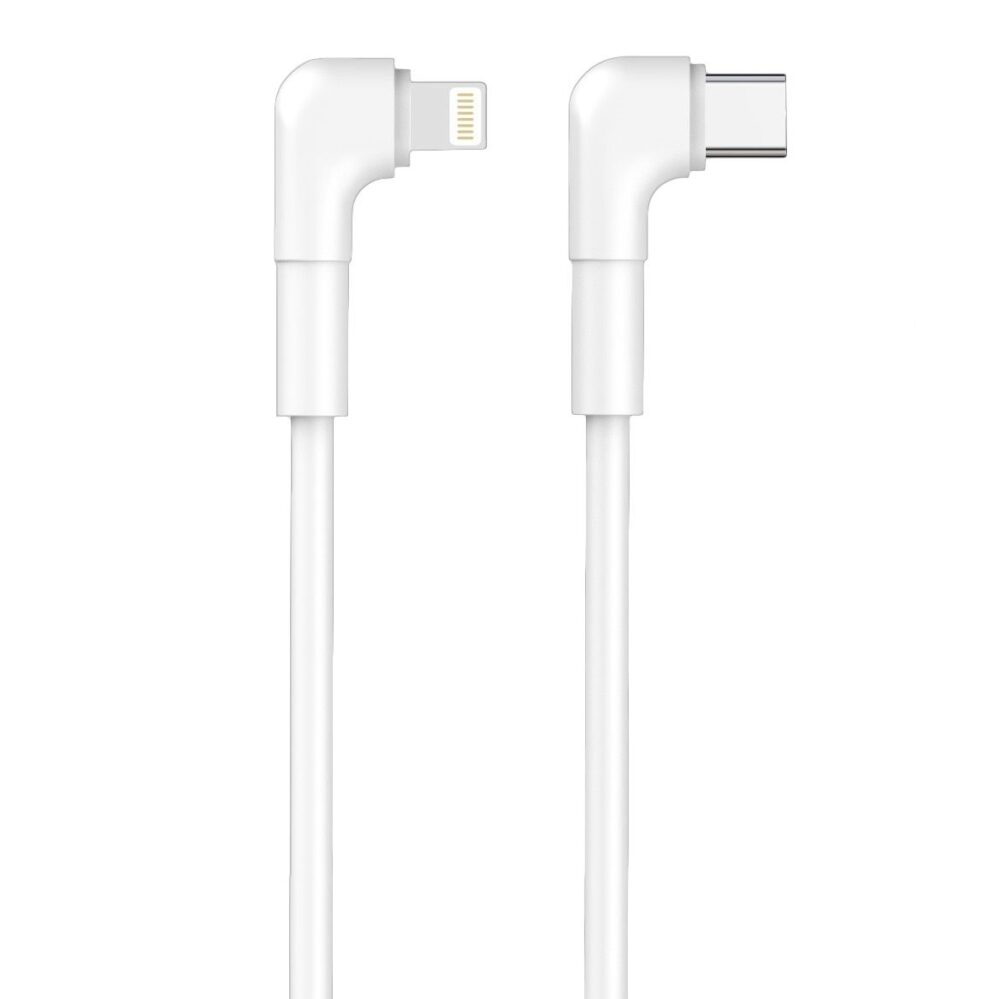 337521_oryg Maxlife MXUC-09 angle cable USB-C - Lightning 1,0 m 27W white