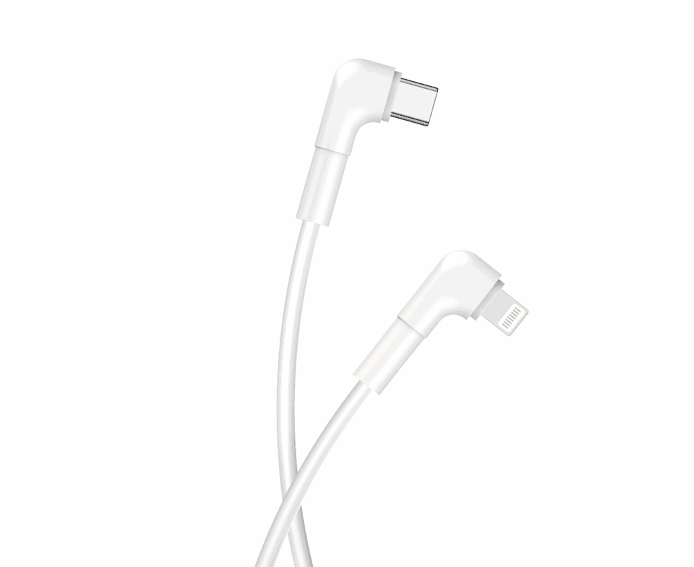 337539_oryg Maxlife MXUC-09 angle cable USB-C - Lightning 1,0 m 27W white