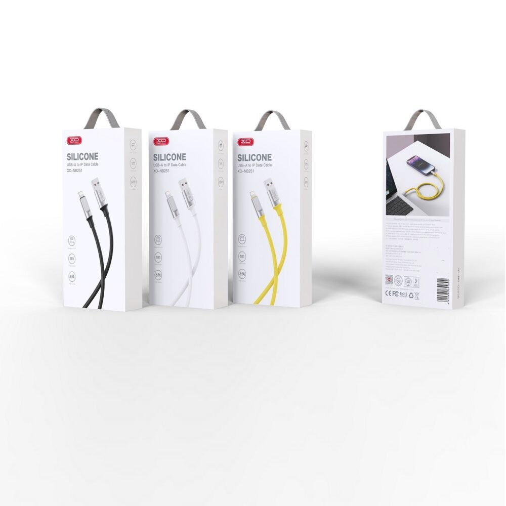 338262_oryg XO cable NB251 USB - Lightning 1,0 m 6A black