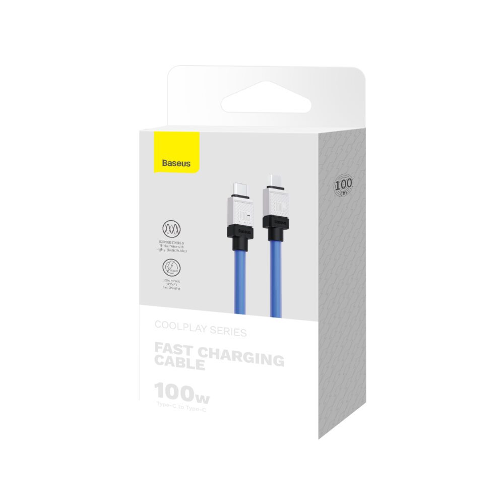 Baseus cable CoolPlay USB-C - USB-C 1m 100W blue