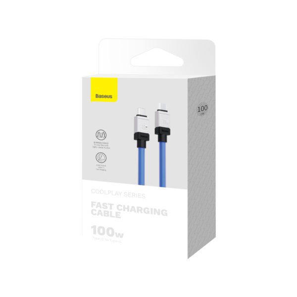 Baseus cable CoolPlay USB-C - USB-C 1m 100W blue