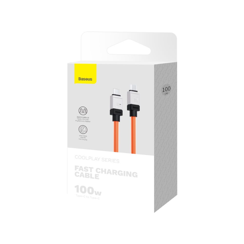 Baseus cable CoolPlay USB-C - USB-C 1m 100W orange