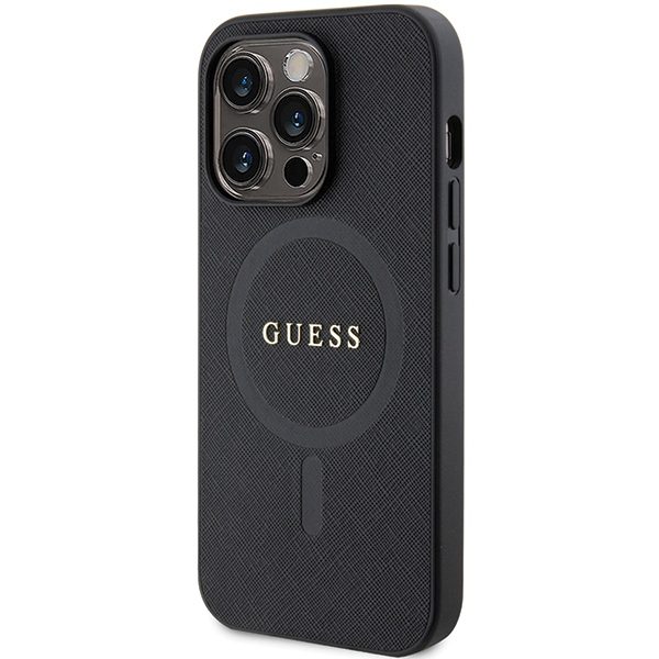 339804_oryg Guess case for iPhone 14 Pro Max 6,7" GUHMP14XPSAHMCK black HC PU Saffiano Magsafe