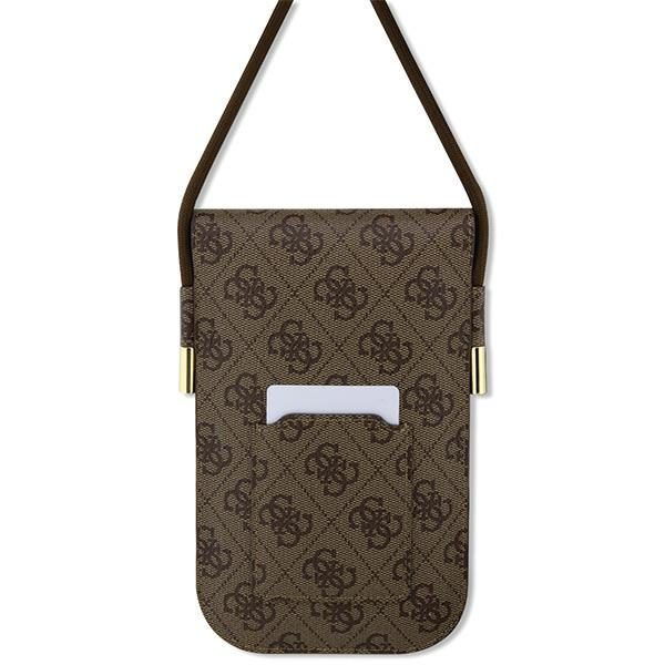Guess bag for phone GUOWBP4SNSW brown Wallet 4G Cord Script