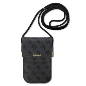 Guess bag for phone GUOWBP4SNSK black Wallet 4G Cord Script