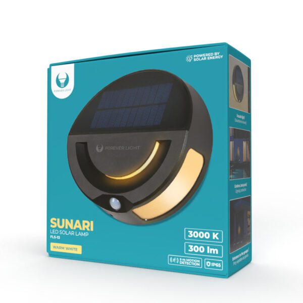 Forever Light Solar LED Lamp SUNARI FLS-13 32*SMD PIR 6W 300lm 3000K 1200mAh Li-ion