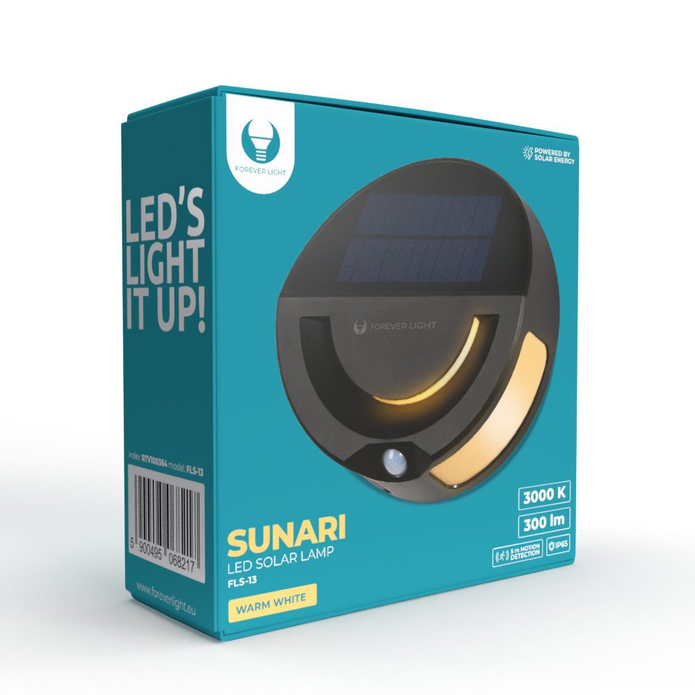 342007_oryg Forever Light Solar LED Lamp SUNARI FLS-13 32*SMD PIR 6W 300lm 3000K 1200mAh Li-ion