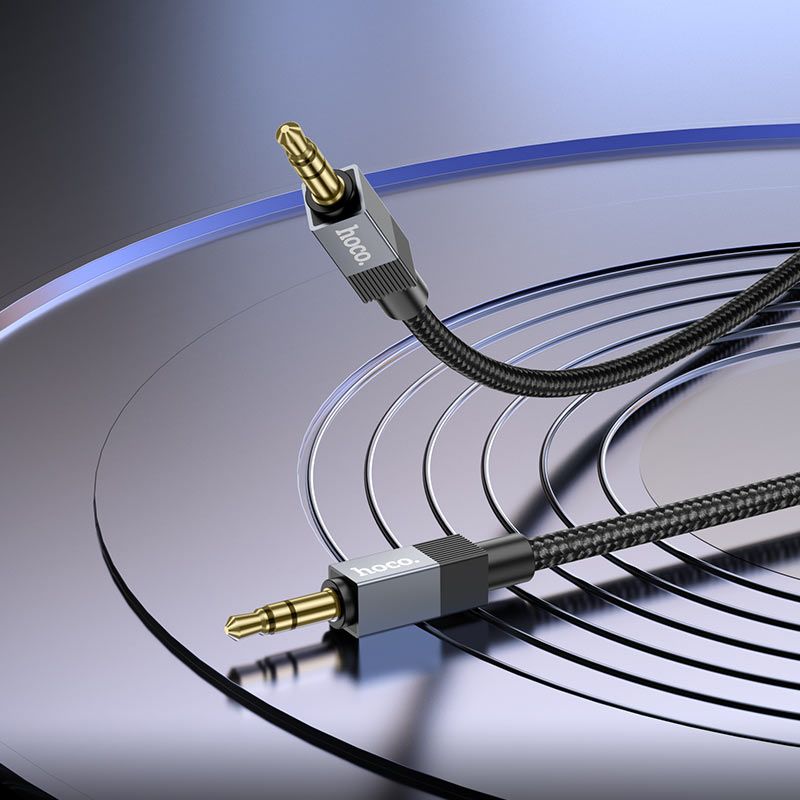 3442a9a7fbceb9c516fd407f6ddc1d4b Cable AUX Jack 3,5 mm (male) to Jack 3,5 mm (male) Hoco 1 m UPA32 black