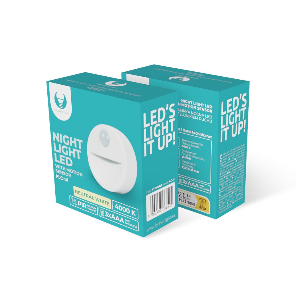 344725_oryg Night Light LED FLC-01 PIR 3xAAA Forever Light