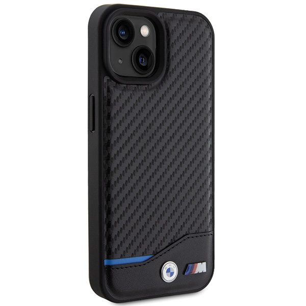 BMW case for iPhone 15 6,1" BMHCP15S22NBCK black HC PU Carbon