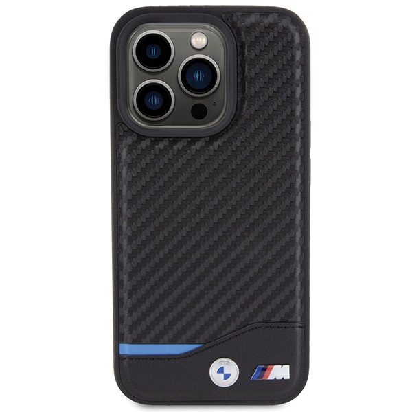 BMW case for iPhone 15 Pro 6,1" BMHCP15L22NBCK black HC PU Carbon