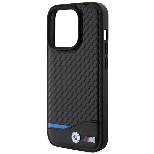 BMW case for iPhone 15 Pro 6,1" BMHCP15L22NBCK black HC PU Carbon