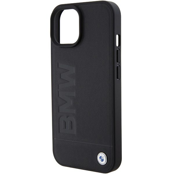 345596_oryg BMW case for iPhone 15 Plus 6,7" BMHMP15MSLLBK black HC Magsafe Leather Hot Stamp