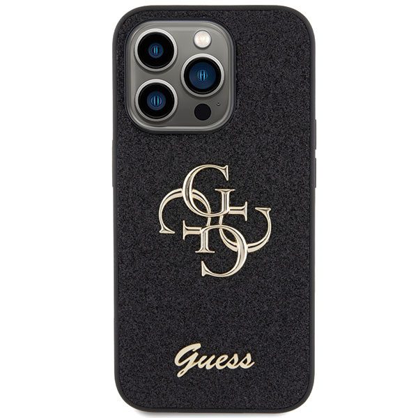 Guess case for iPhone 15 Pro Max 6,7" GUHCP15XHG4SGK black HC Fixed Glitter Big 4G