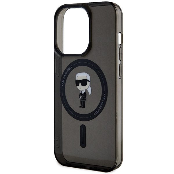 346350_oryg Karl Lagerfeld case for iPhone 15 Pro 6,1" KLHMP15LHFCKNOK black HC Magsafe IML Ikonik