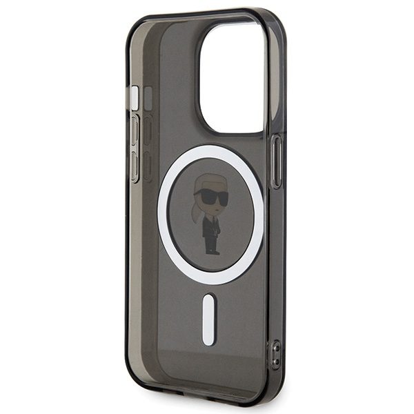 346351_oryg Karl Lagerfeld case for iPhone 15 Pro 6,1" KLHMP15LHFCKNOK black HC Magsafe IML Ikonik