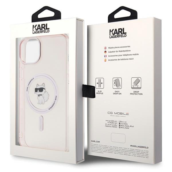 Karl Lagerfeld case for iPhone 15 Plus 6,7" KLHMP15MHFCCNOP pink HC Magsafe IML C
