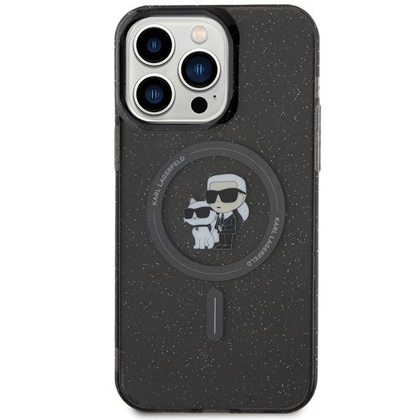 346467_oryg Karl Lagerfeld case for iPhone 15 Pro Max 6,7" KLHMP15XHGKCNOK black HC Magsafe IML KC Glitter