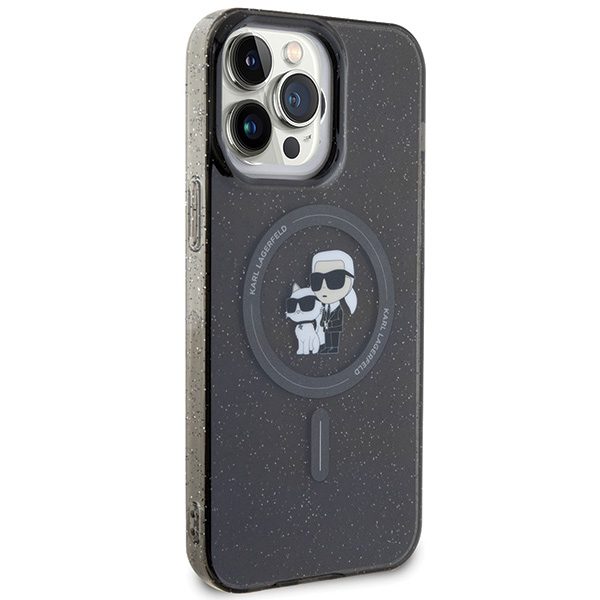 346468_oryg Karl Lagerfeld case for iPhone 15 Pro Max 6,7" KLHMP15XHGKCNOK black HC Magsafe IML KC Glitter