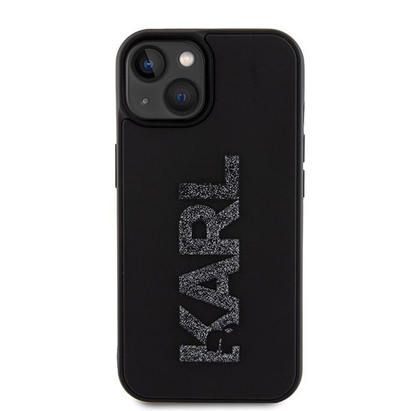 346676_oryg Karl Lagerfeld case for iPhone 15 6,1" KLHCP15S3DMBKCK black HC 3D Logo Glitter