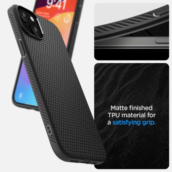 Spigen Liquid Air case for iPhone 15 6,1" matte black