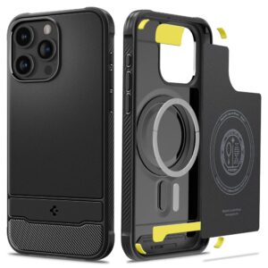 Spigen Rugged Armor Mag Magsafe case for iPhone 15 Pro 6,1" matte black