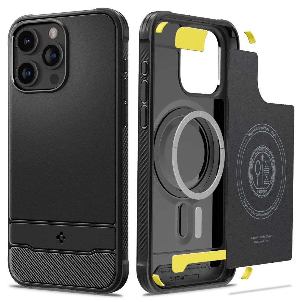 Spigen Rugged Armor Mag Magsafe case for iPhone 15 Pro 6,1" matte black