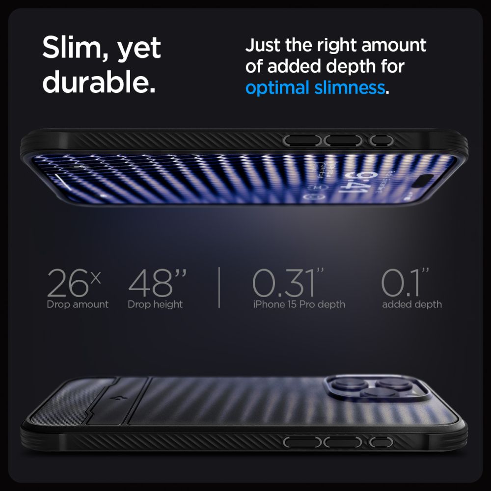 Spigen Rugged Armor Mag Magsafe case for iPhone 15 Pro 6,1" matte black