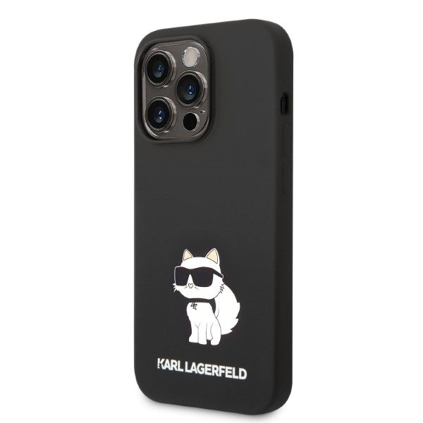 Karl Lagerfeld case for iPhone 14 Pro Max 6,7" KLHCP14XSNCHBCK black hardcase Silicone Choupette