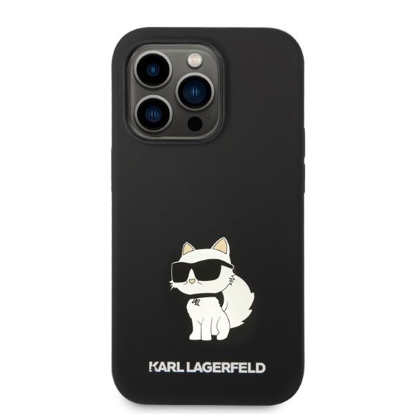 Karl Lagerfeld case for iPhone 14 Pro Max 6,7" KLHCP14XSNCHBCK black hardcase Silicone Choupette