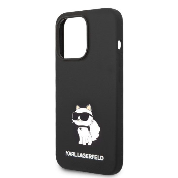 Karl Lagerfeld case for iPhone 14 Pro Max 6,7" KLHCP14XSNCHBCK black hardcase Silicone Choupette